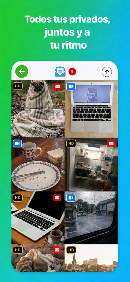 App Store に掲載された DokiPic のスペイン語のスクリーンショット